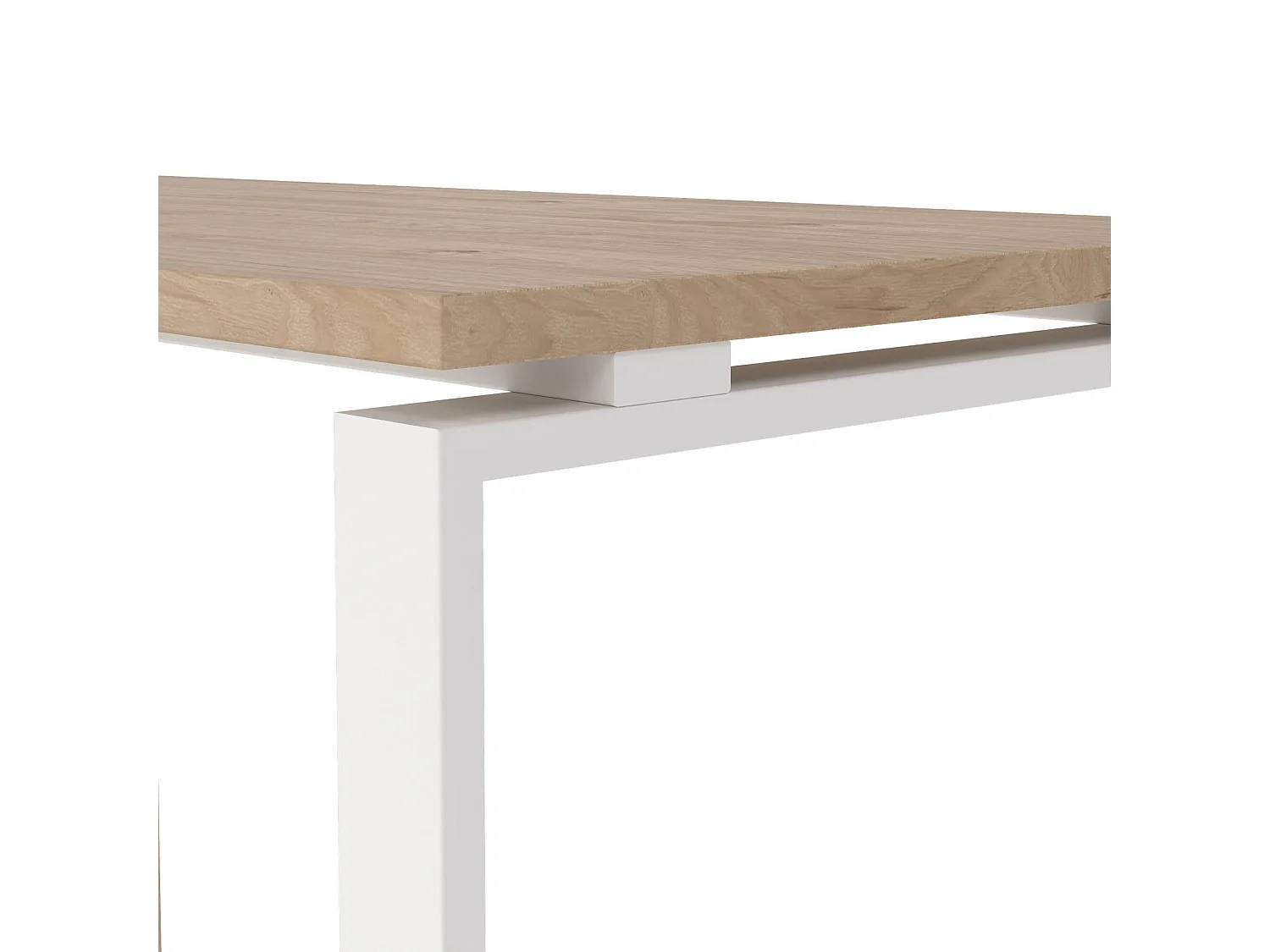 Escritorio Medard, 3 cajones, 150x100x76h cm, roble marrón, tablero en madera melaminada, estructura tono roble