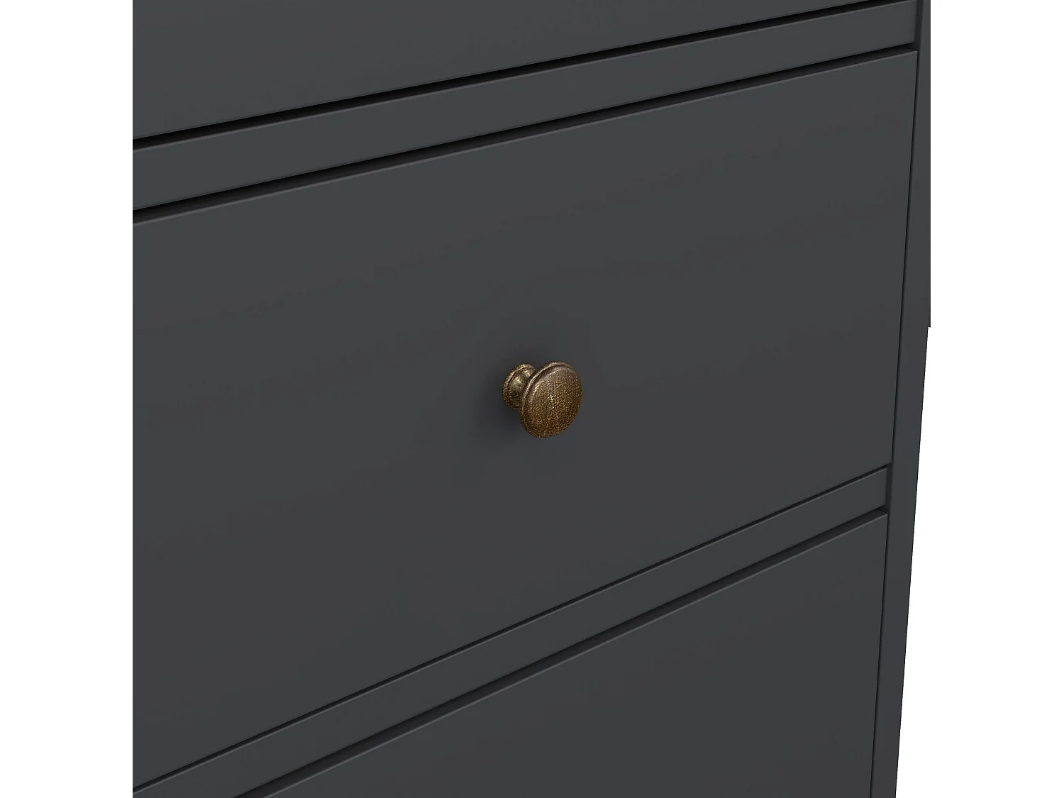 Bureau Agia, 3 lades, 130x62x74h cm grijs, pc-ondersteuning, kleur blad grijs