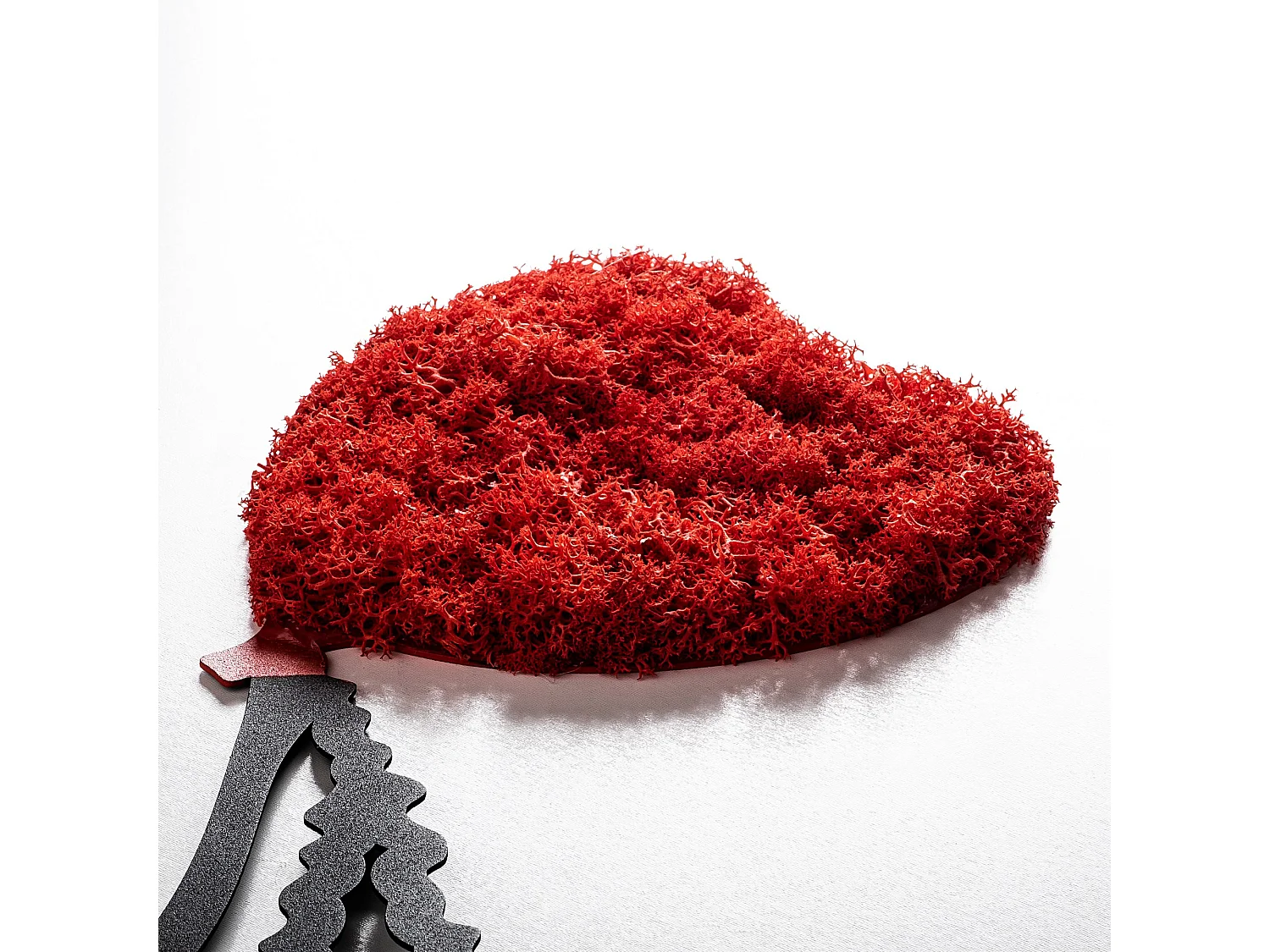 Tableau Momomi, Structure en Métal, 105x85h cm Noir, Couleur de Structure Rouge