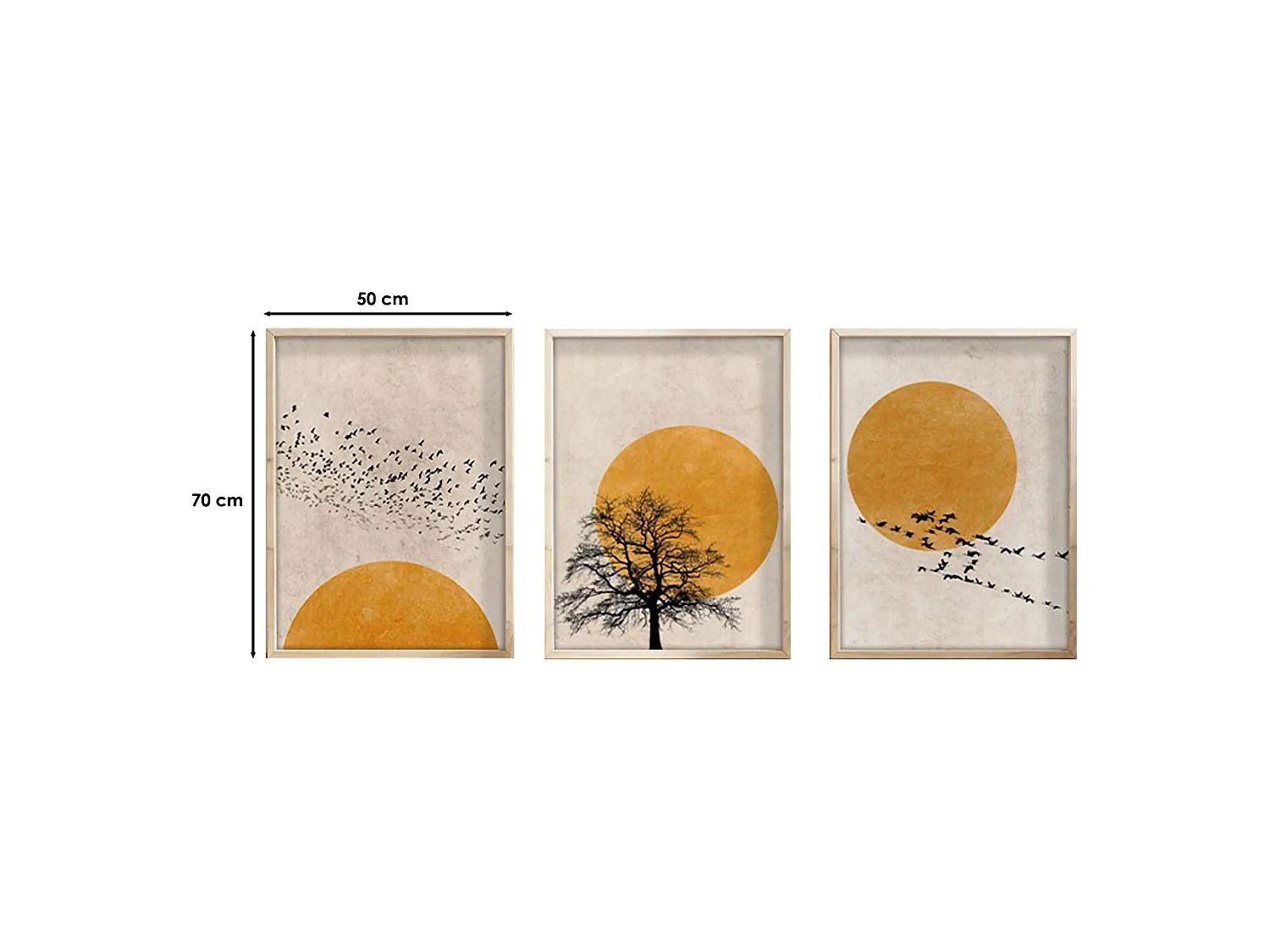 Tableau Menorika, Structure Bois Nobilité, 50x70h cm Multicolore,