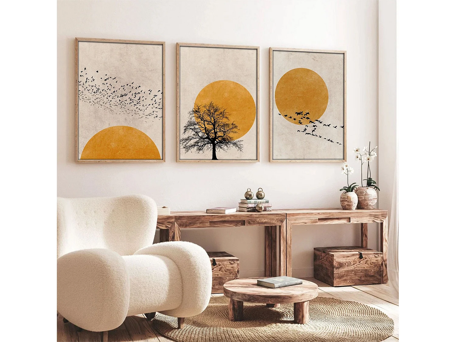Tableau Menorika, Structure Bois Nobilité, 50x70h cm Multicolore,