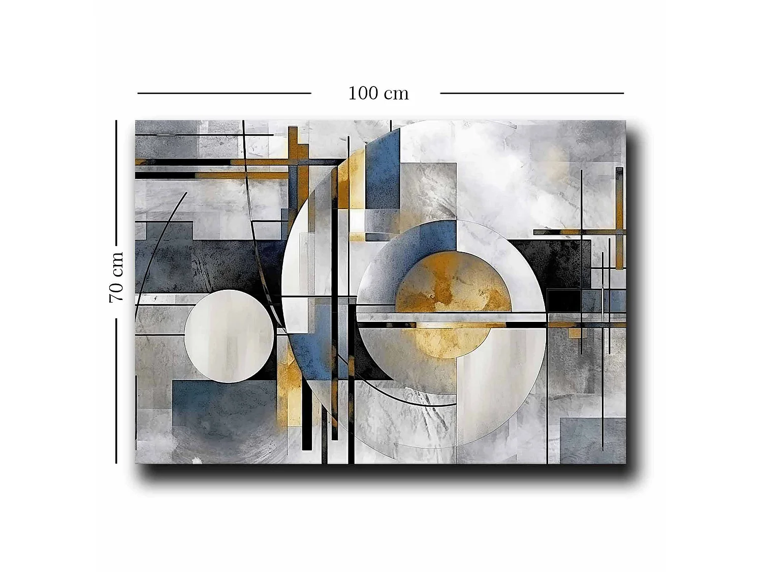 Tableau Nahate, Structure en Tissu, 70x100h cm Multicolore, Bois Nobilité, Structure Bois Nobilité