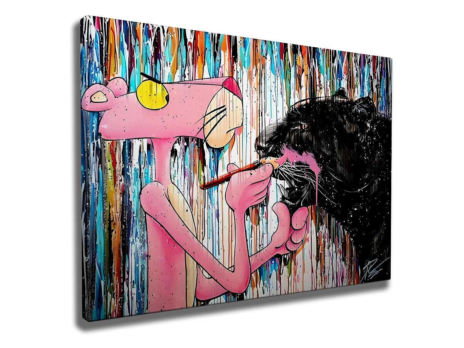 Tableau Nanoma, Structure en Tissu, 50x70h cm Multicolore, Bois Nobilé, Structure en Bois Nobilé