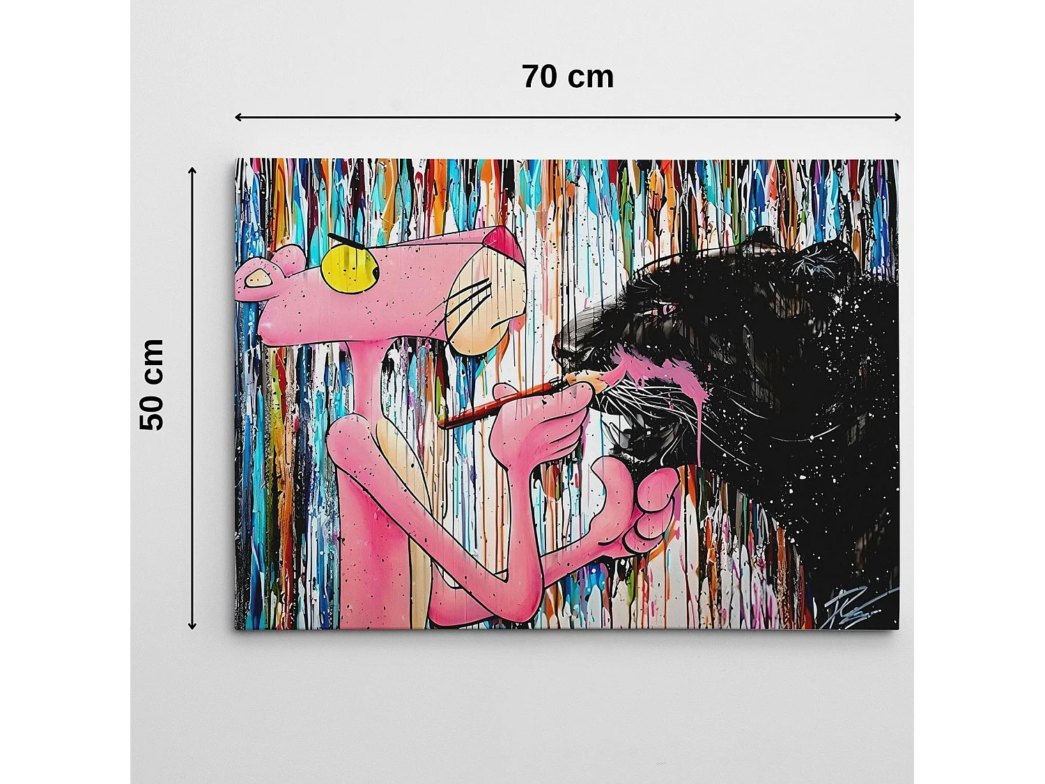 Tableau Nanoma, Structure en Tissu, 50x70h cm Multicolore, Bois Nobilé, Structure en Bois Nobilé