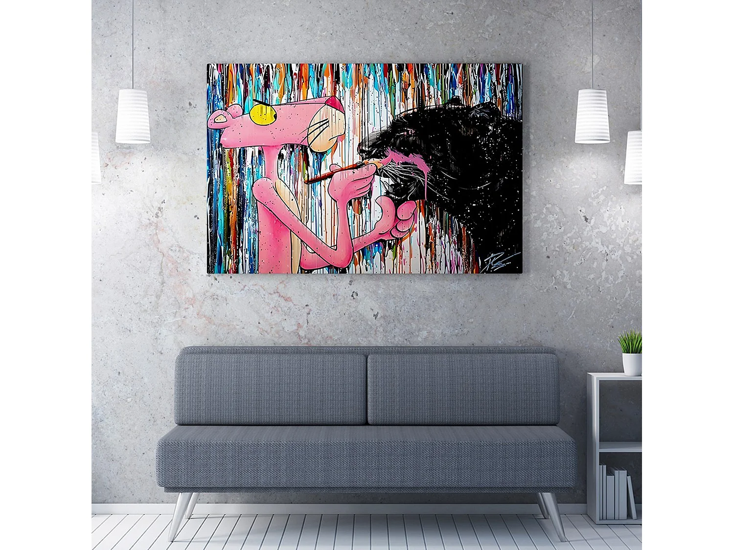Tableau Nanoma, Structure en Tissu, 50x70h cm Multicolore, Bois Nobilé, Structure en Bois Nobilé