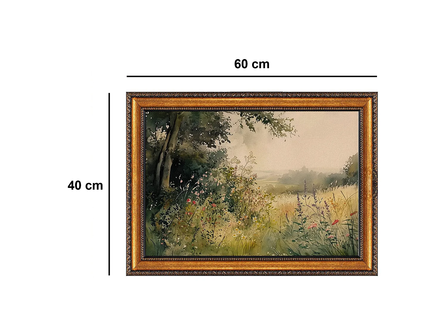 Tableau Nanoro, Structure en Tissu, 40x60h cm Multicolore, Bois Nobilé, Structure en Bois Nobilé