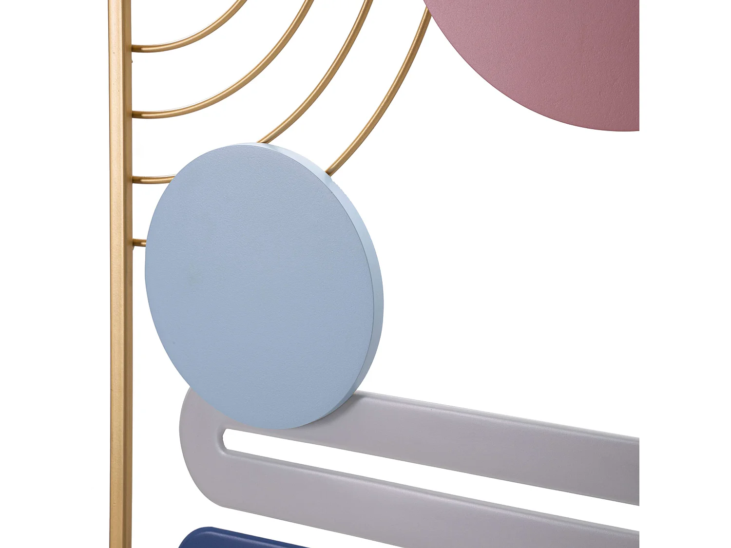Tableau Remio, Formes Géométriques, 38x84h cm Multicolore, Structure en Métal