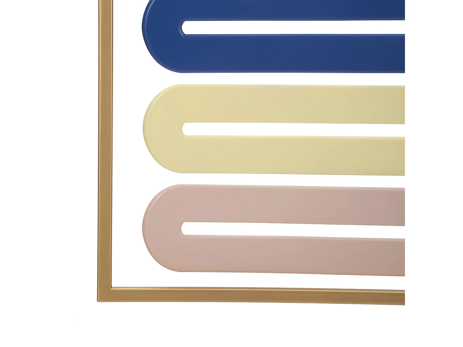 Tableau Remio, Formes Géométriques, 38x84h cm Multicolore, Structure en Métal