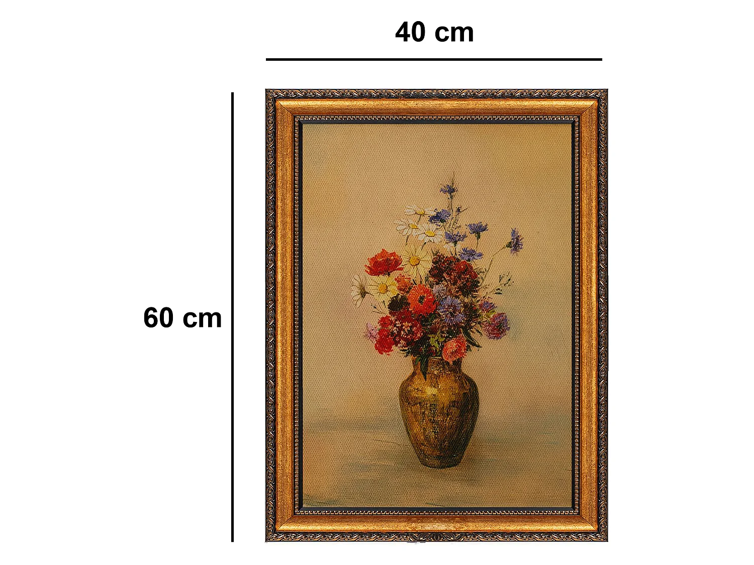 Tableau Natebama, Structure Tissu, 40x60h cm Multicolore, Bois Noble