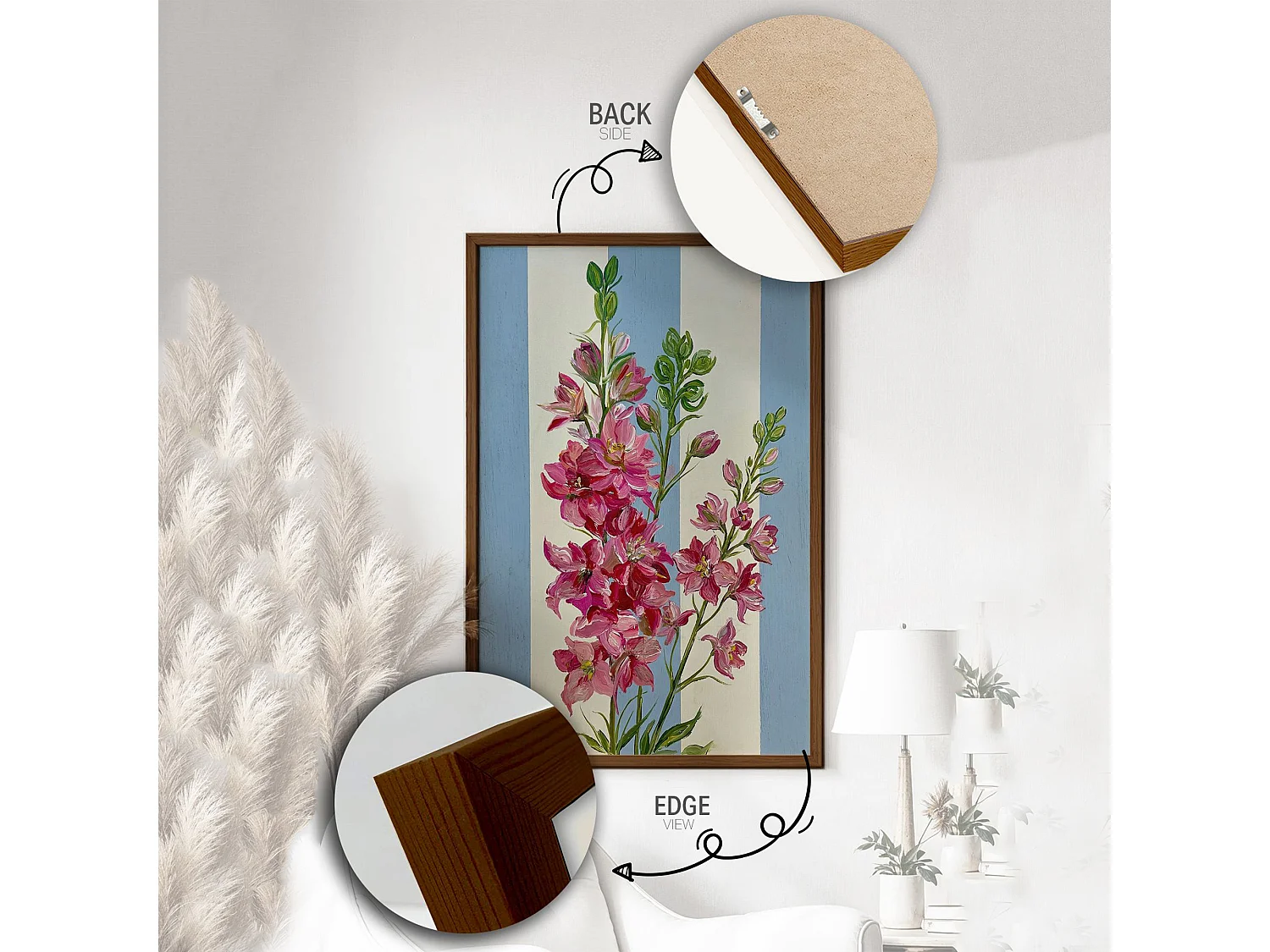 Cadre Meka, Structure en bois plaqué, 33x48h cm Multicolore,
