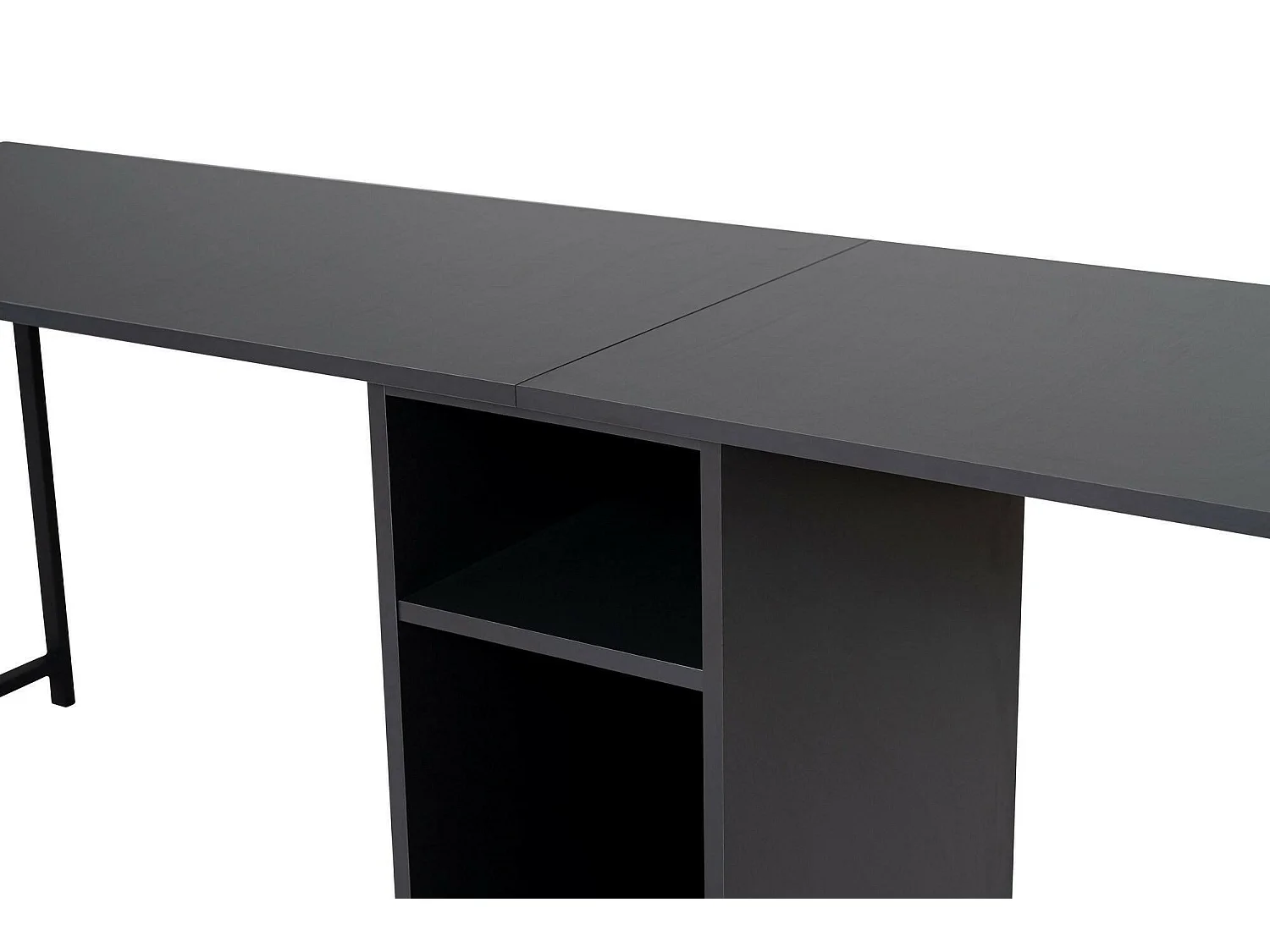 Bureau Violet, une Étagère, 60x240x74h cm Noir Anthracite