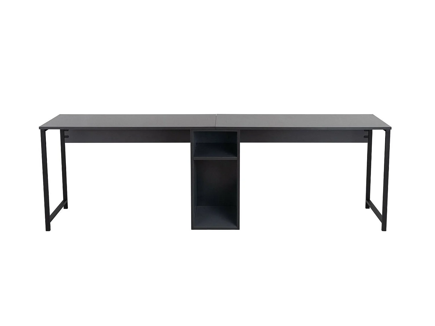 Bureau Violet, une Étagère, 60x240x74h cm Noir Anthracite
