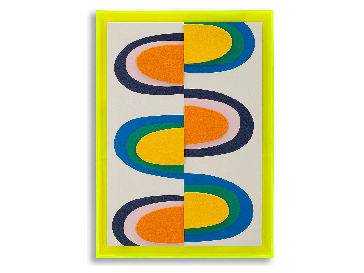 Cadre Bamivani, Structure en plastique, 50x70h cm Multicolore, Structure en bois, Matériau en plastique