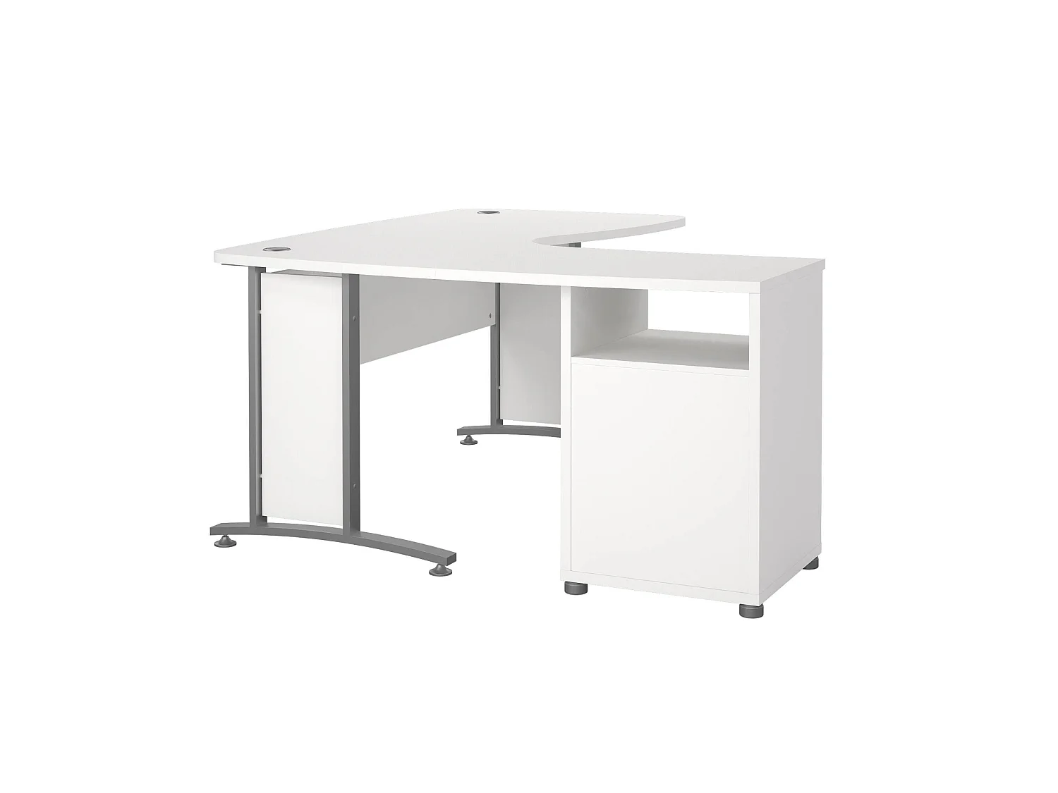 Bureau Estong, d'angle, 150,4x159x75,4h cm Blanc