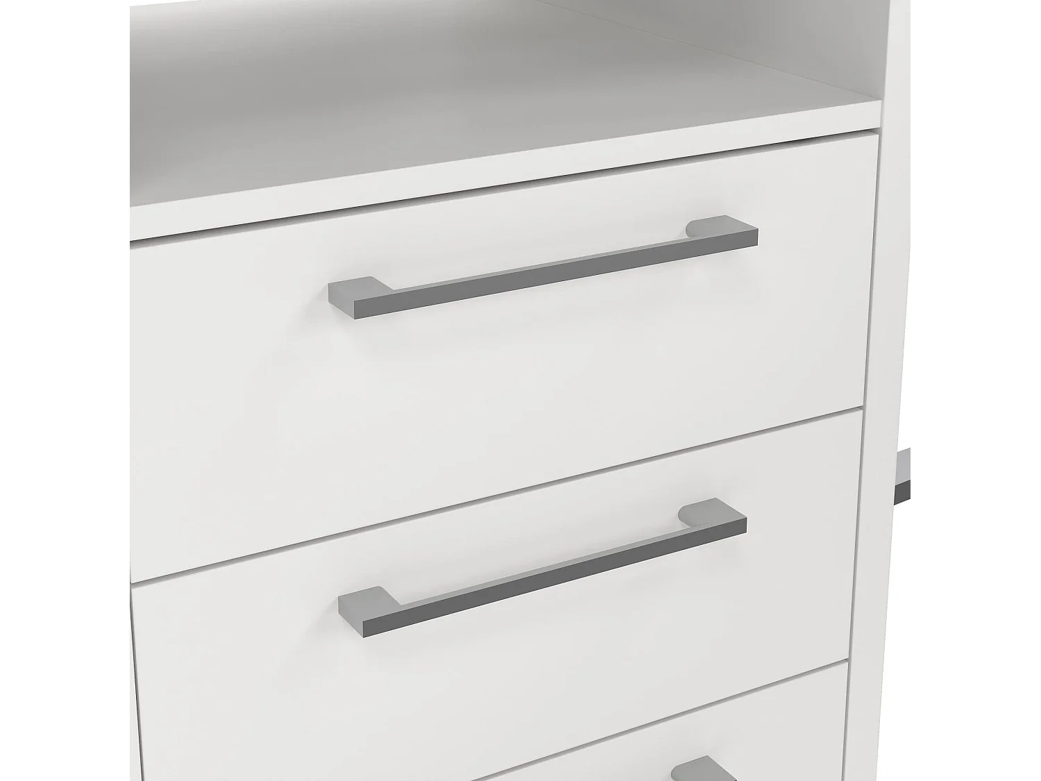 Bureau Estong, d'angle, 150,4x159x75,4h cm Blanc