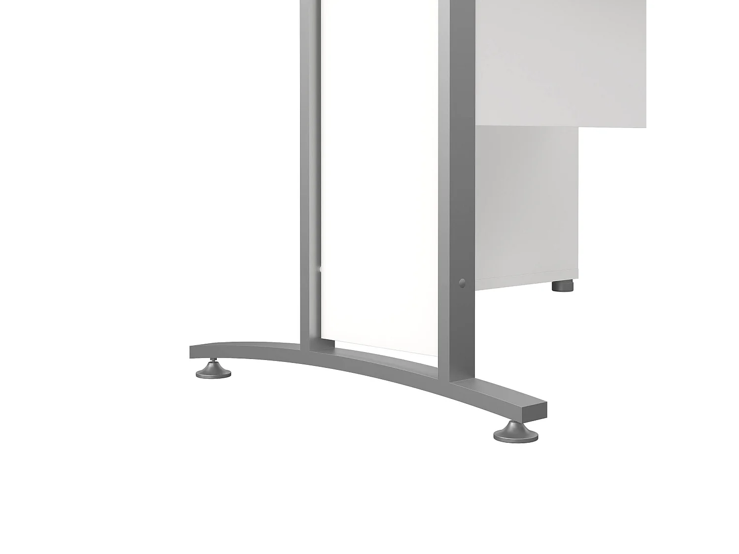 Bureau Estong, d'angle, 150,4x159x75,4h cm Blanc