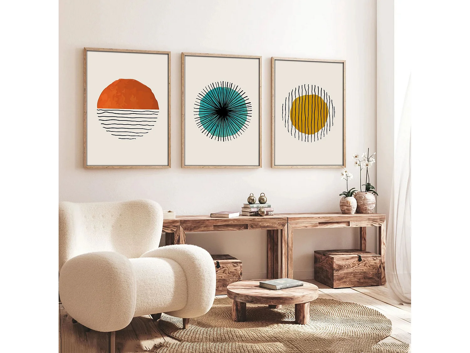 Cadre Mepaleha, Structure en Bois Mélaminé, 50x70h cm Multicolore,