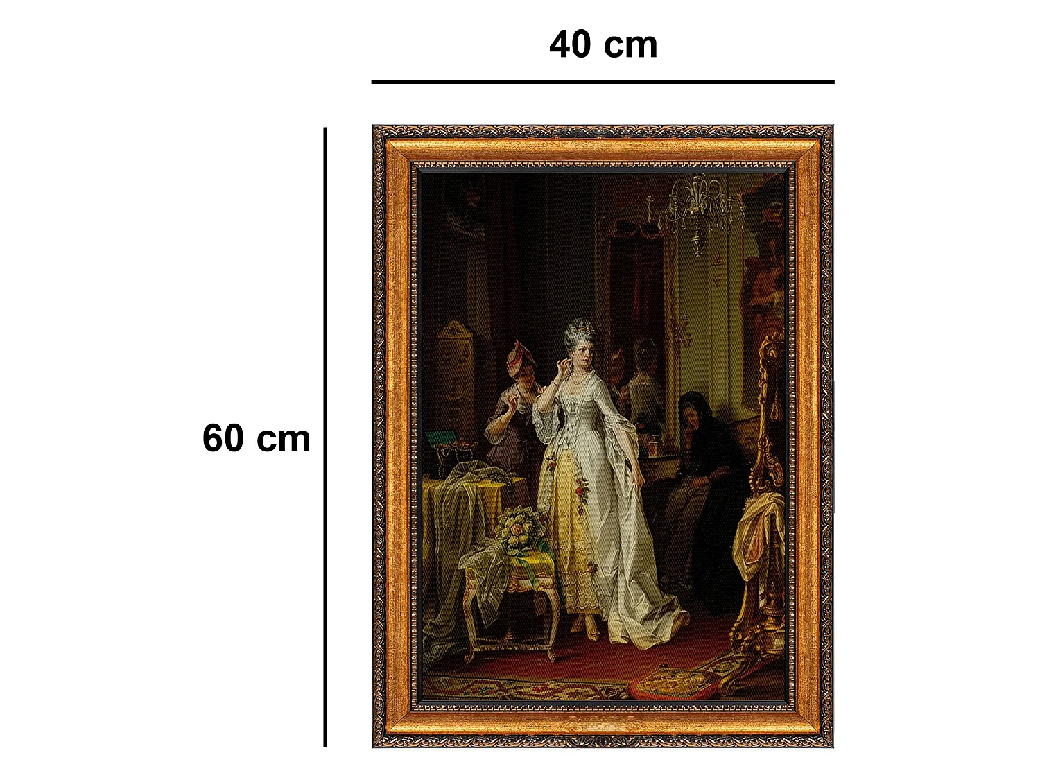 Tableau Nazamo, Structure en tissu, 40x60h cm Multicolore, Bois Noble, Structure en Bois Noble