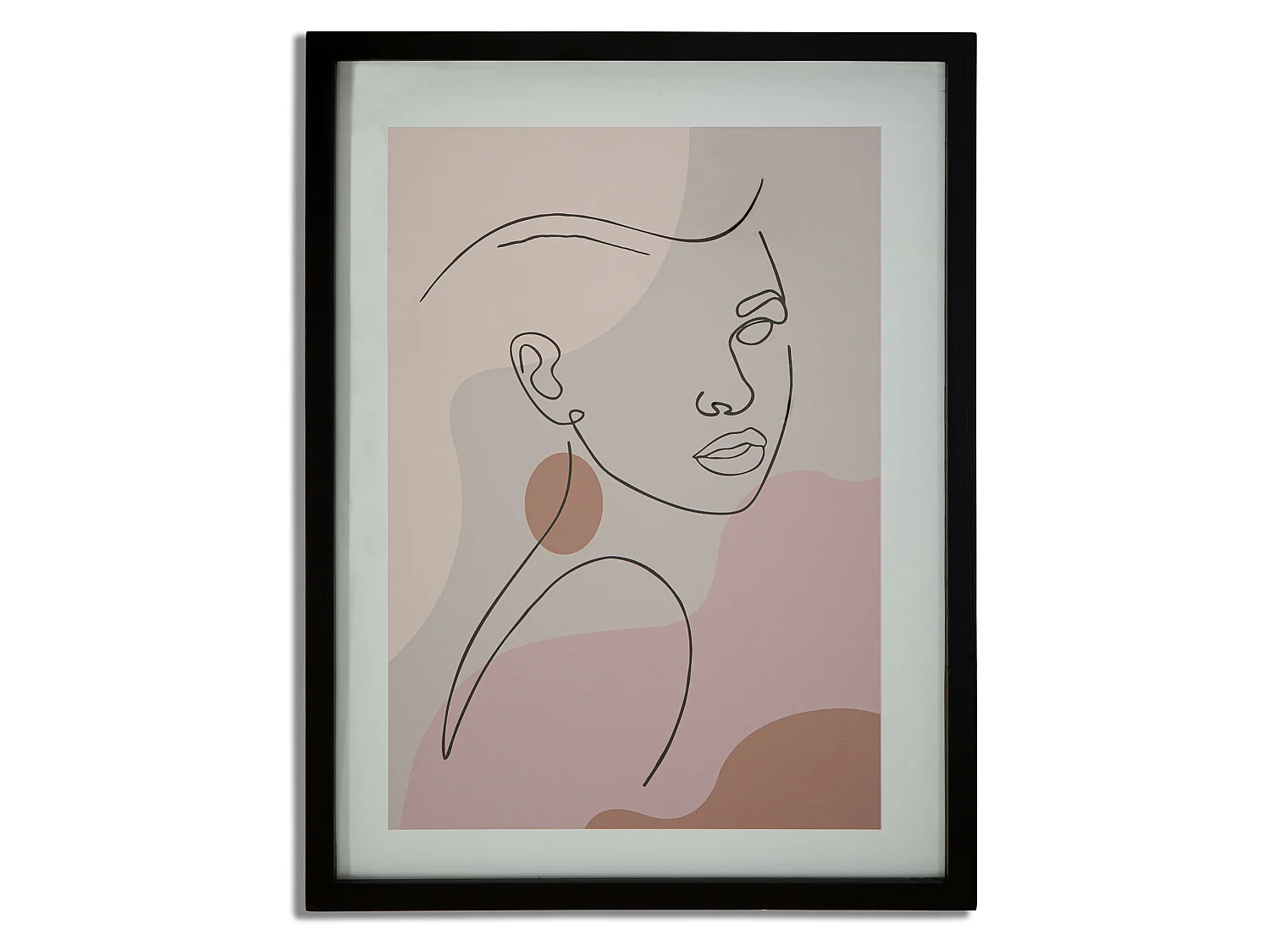 Cadre Silvo, Structure en Verre, 35x47h cm Rose, Structure en Bois Noble, Couleur Vert
