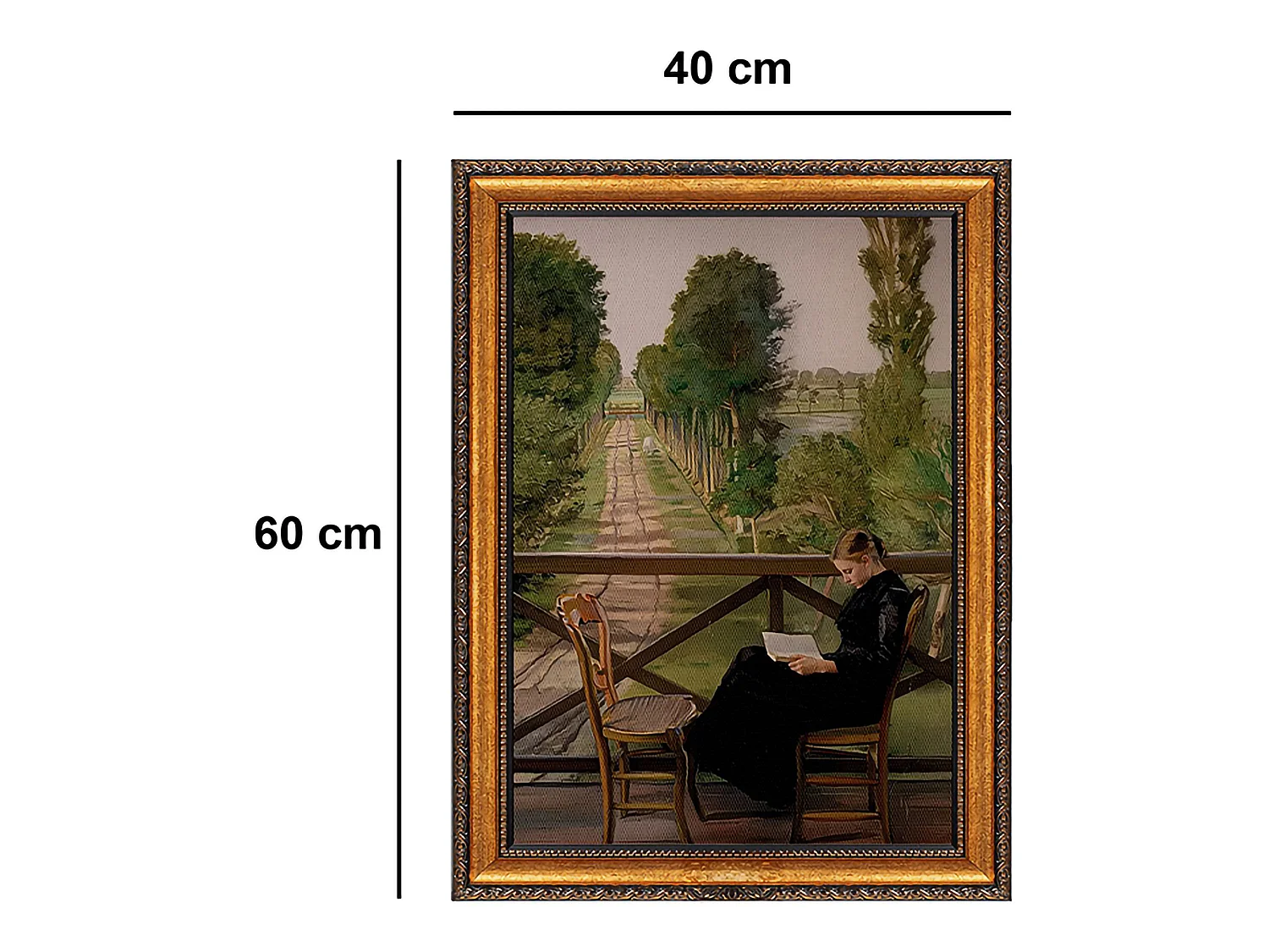 Cadre Nasenino, Structure en Tissu, 40x60h cm Multicolore, Bois Noble, Structure en Bois Noble