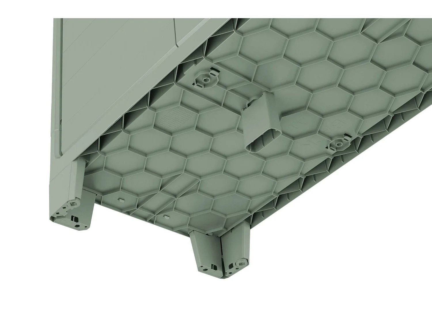 Buitenkast Quesnel, 8 planken gemaakt in Italië, 80x44x182h cm grijs, tuinkast, 2 deuren, UV-bestendig, waterdicht