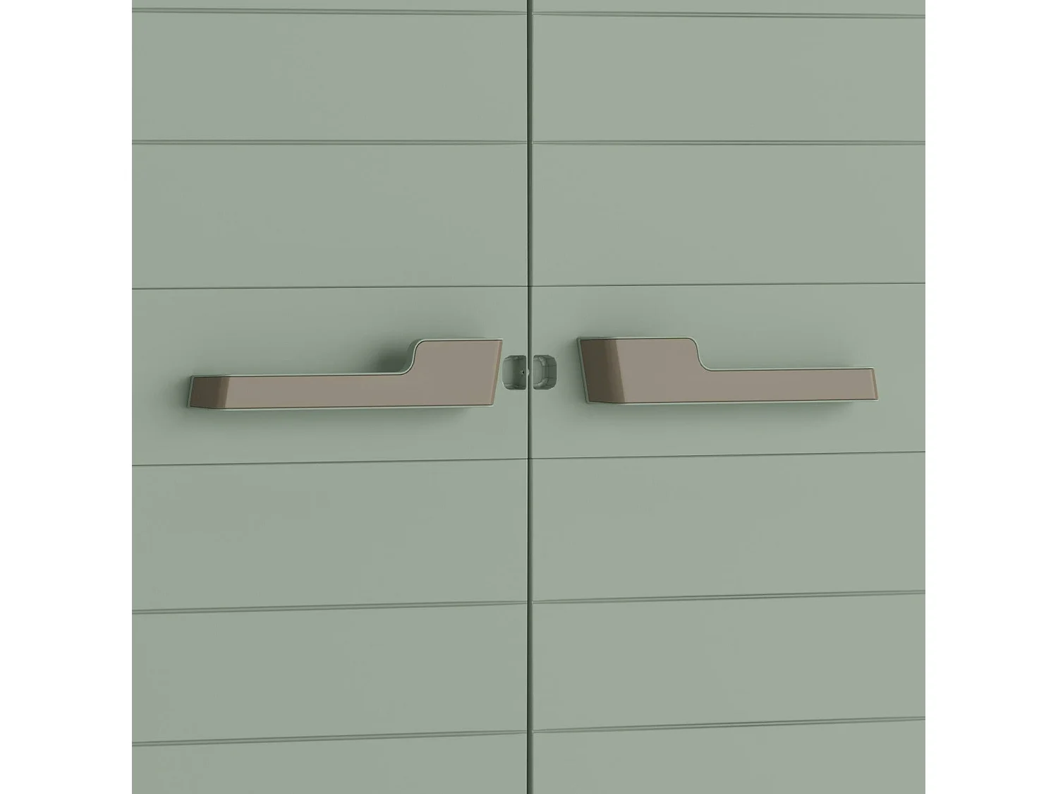 Buitenkast Quesnel, 8 planken gemaakt in Italië, 80x44x182h cm grijs, tuinkast, 2 deuren, UV-bestendig, waterdicht