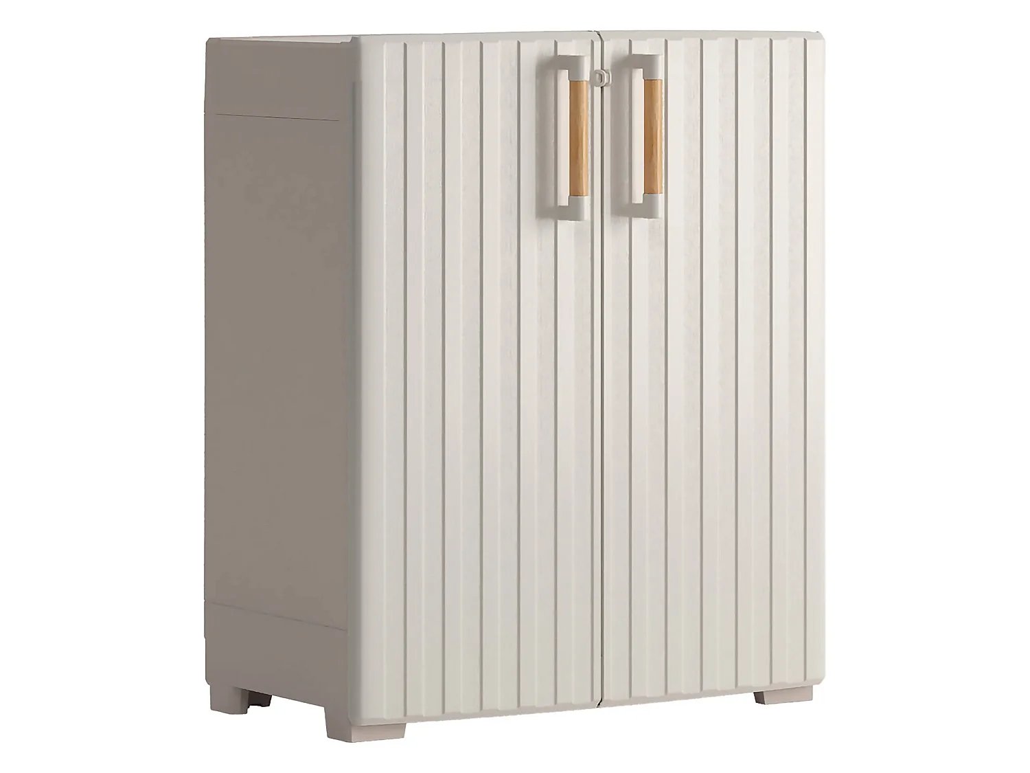 Buitenkast Melville, 1 legplank Made in Italy, 80x45x98h cm zandbruin, tuinkast, 2 deuren, waterdicht