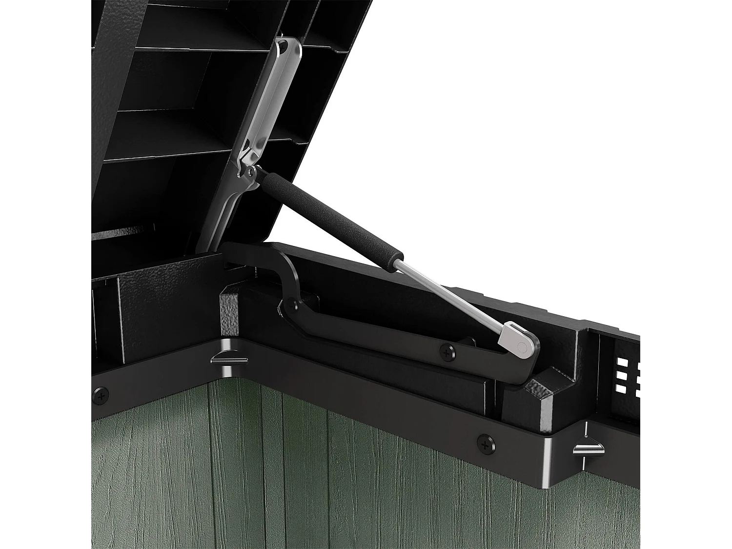 Buitenkast Napanee, 1 legplank, 140x80x120h cm groen, tuinkast, 2 deuren, waterdichte gereedschapskast