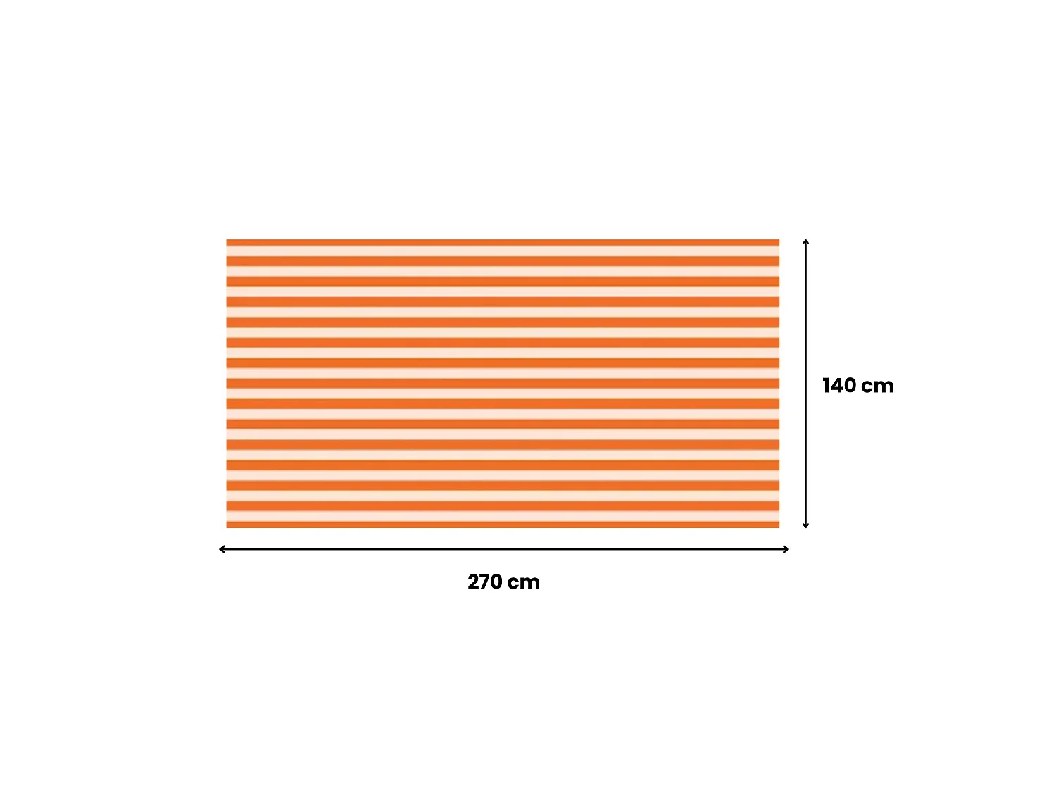Tovaglia Trapezista, Lavabile Made in Italy, 270x140 cm Arancione, 100% Poliestere Tessuto Antipiega, Forma Rettangolare
