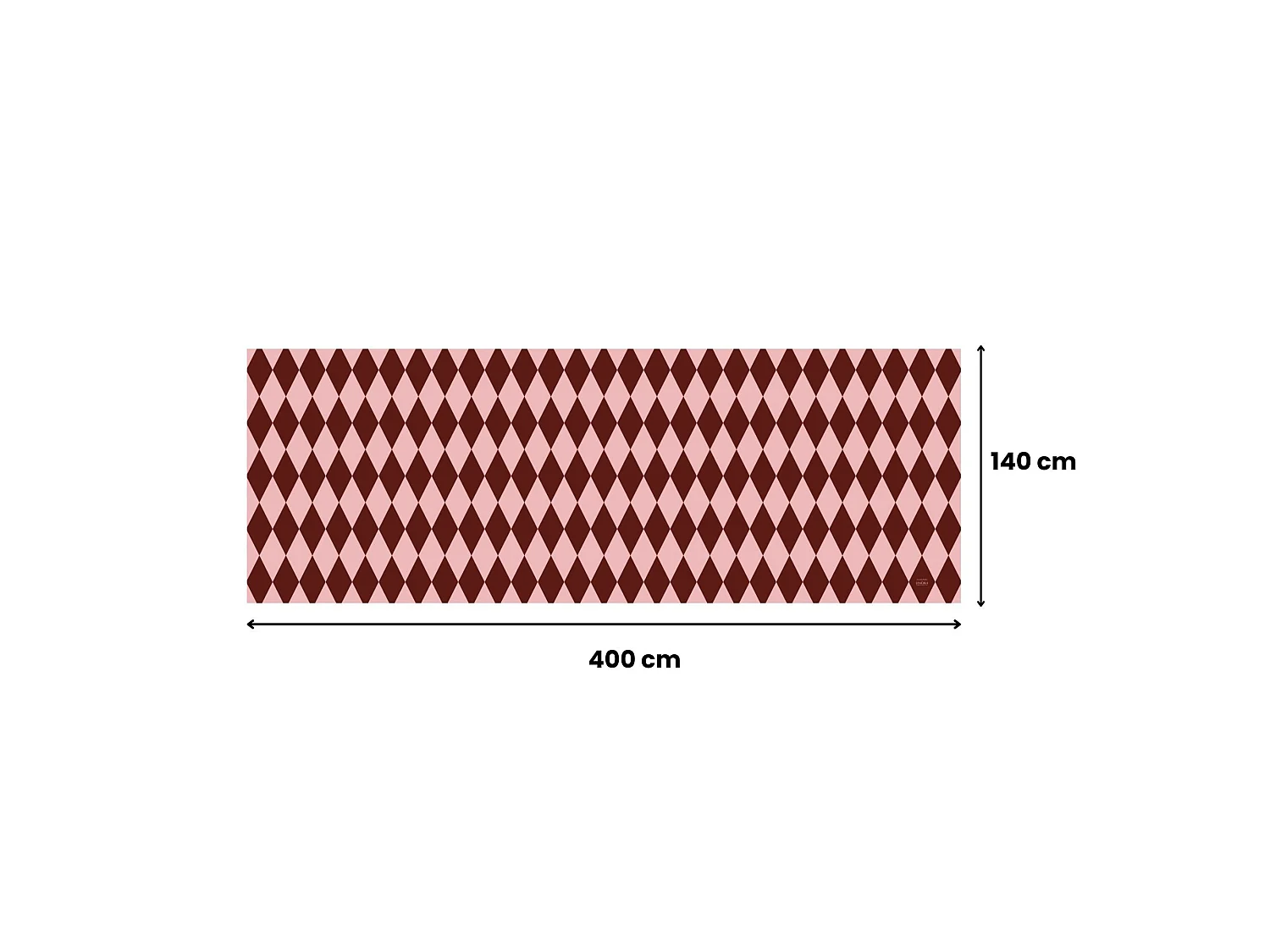 Tovaglia Giocoliera, Lavabile Made in Italy, 400x140 cm Rosa, 100% Poliestere Tessuto Antipiega, Forma Rettangolare