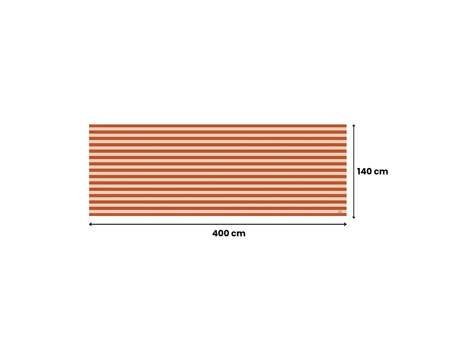 Tovaglia Trapezista, Lavabile Made in Italy, 400x140 cm Arancione, 100% Poliestere Tessuto Antipiega, Forma Rettangolare