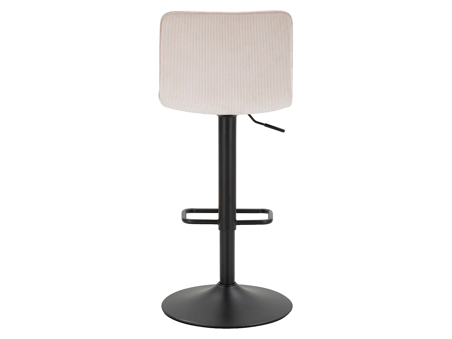 Tabouret Essaou, Réglable, 43x50x86h cm Blanc Crème, avec Dossier, Rembourré