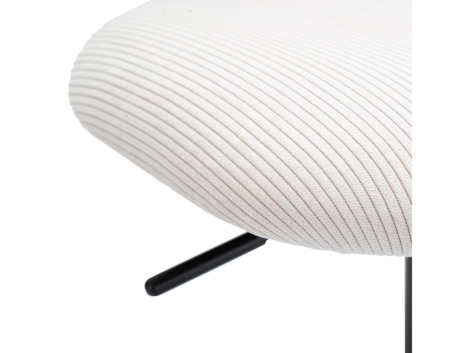Sgabello Mirea, Réglable, 41x48x85h cm Blanc Crème, avec Dossier, Rembourré