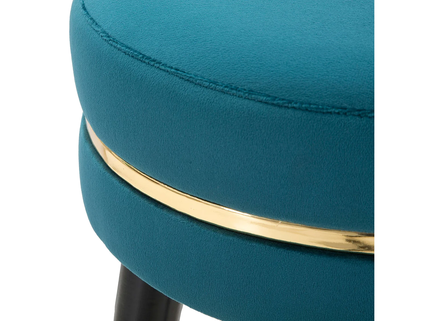 Sgabello Melnik, Velours, 35x35x74h cm, Bleu Pétrole, Rempli, Dégradé de Couleur Assise Pétrole