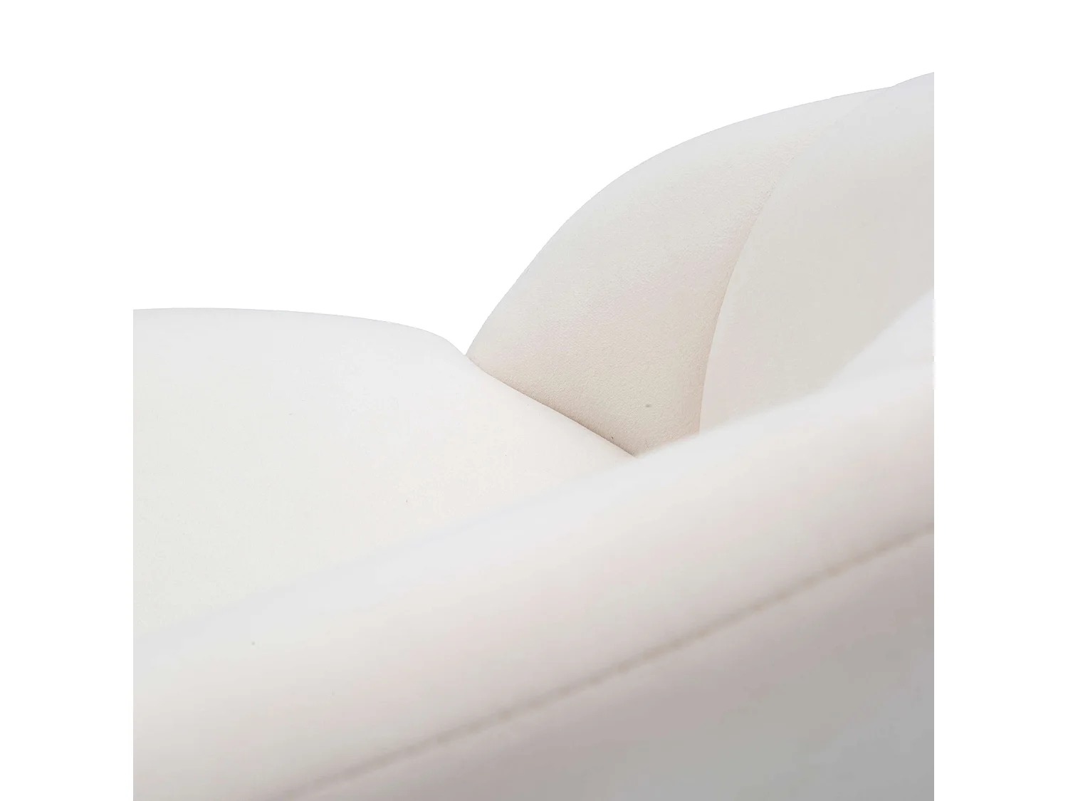 Sgabello Huanca, Imbottiture, 55x56x104h cm, Blanc Crème, Revêtement en Velours, Structure en Tissu