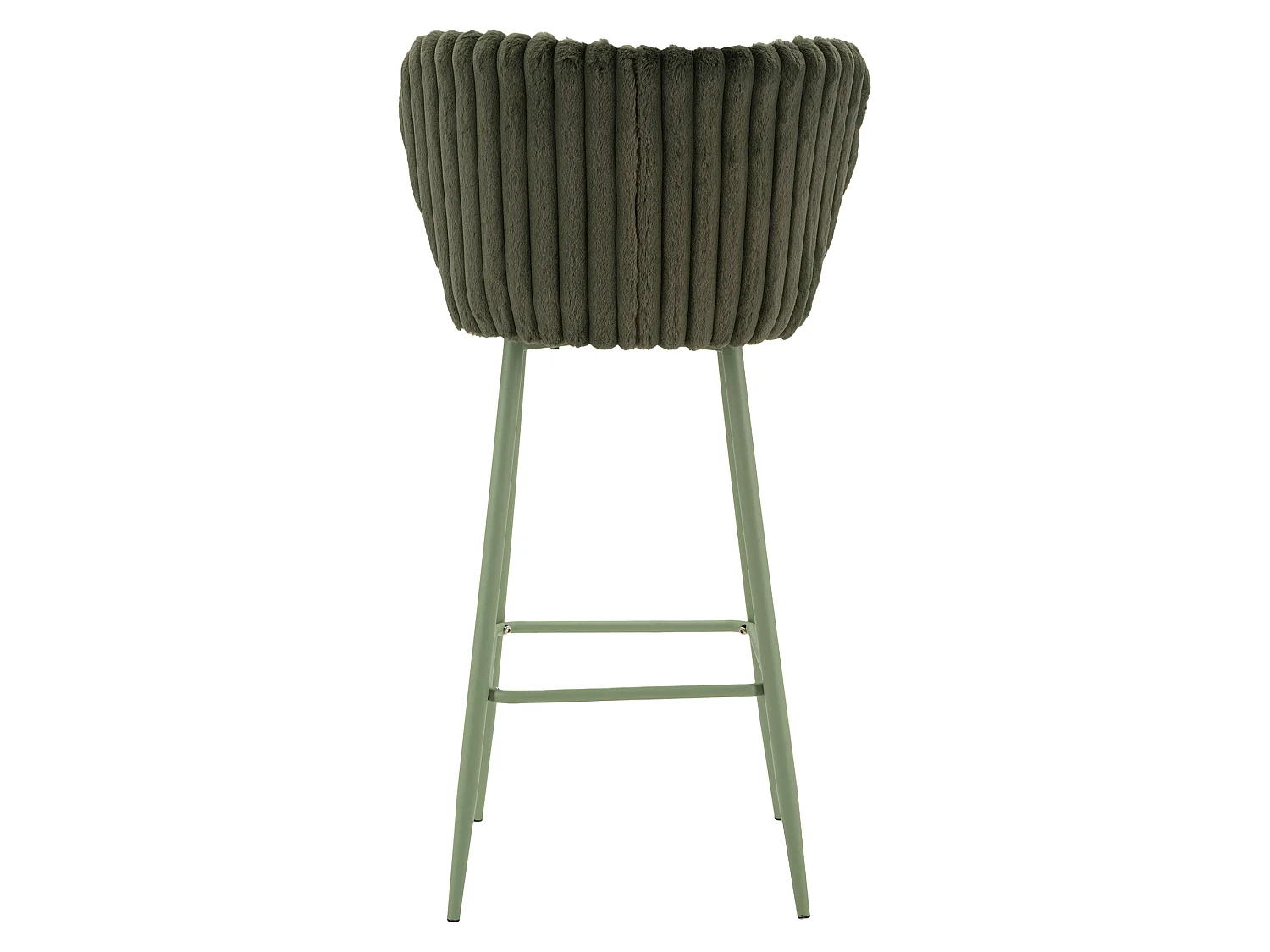 Sgabello Kalpa, Imbottito, 55x58x106h cm Verde, set da 2 con Schienale, Materiale Struttura in Legno Nobilitato