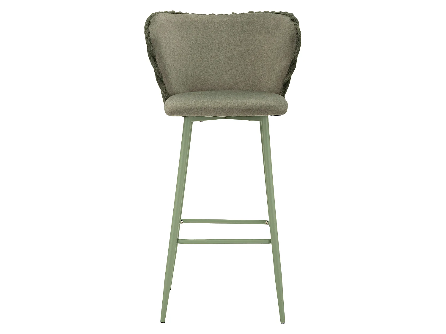 Sgabello Kalpa, Imbottito, 55x58x106h cm Verde, set da 2 con Schienale, Materiale Struttura in Legno Nobilitato