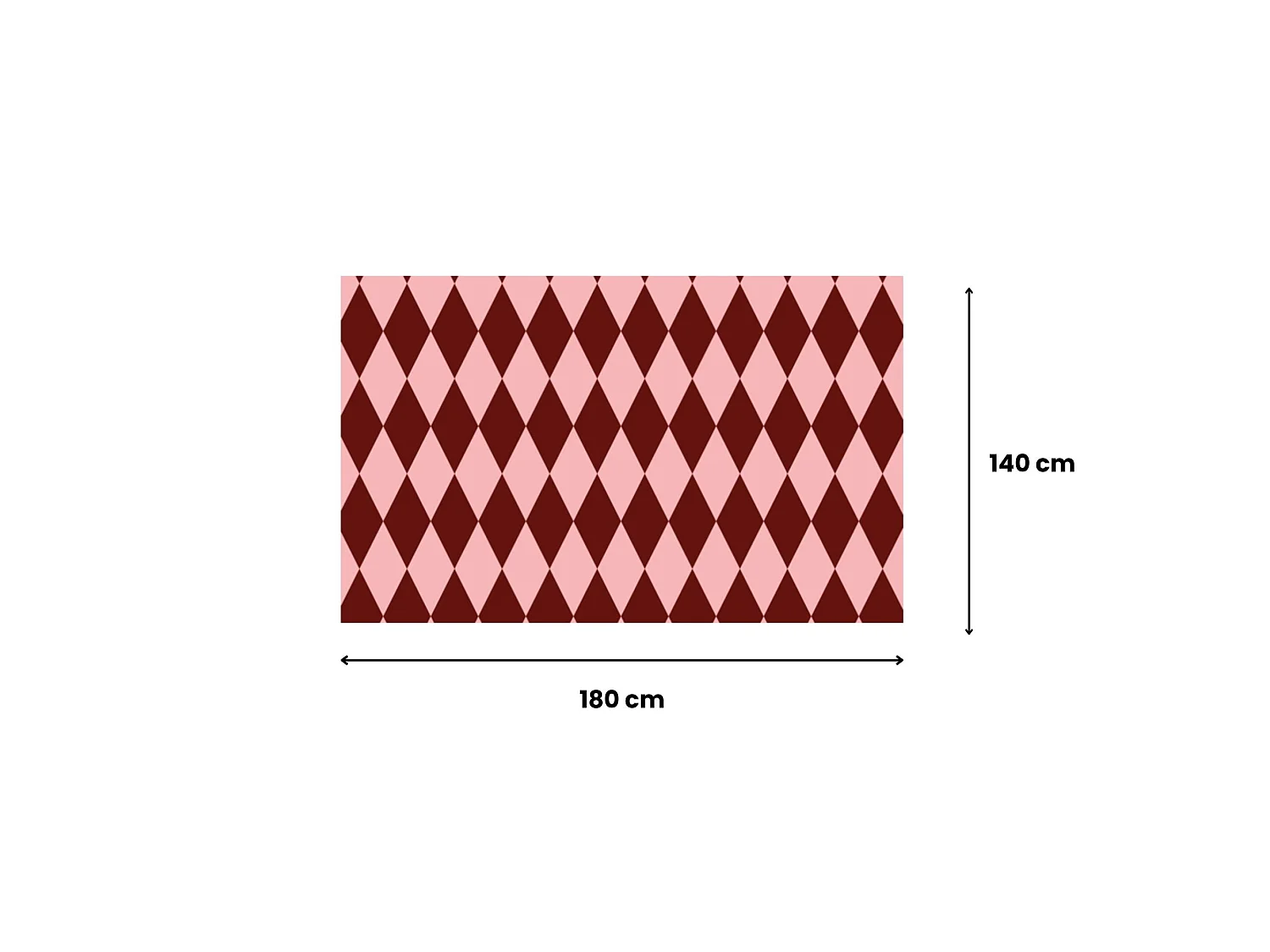 Nappe Jongleur, lavable Made in Italy, 180x140 cm rose, 100% polyester tissu infroissable, forme rectangulaire