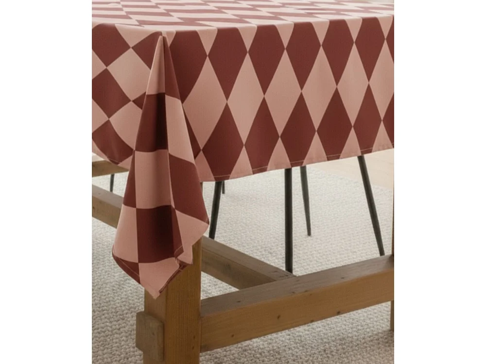 Nappe Jongleur, lavable Made in Italy, 180x140 cm rose, 100% polyester tissu infroissable, forme rectangulaire