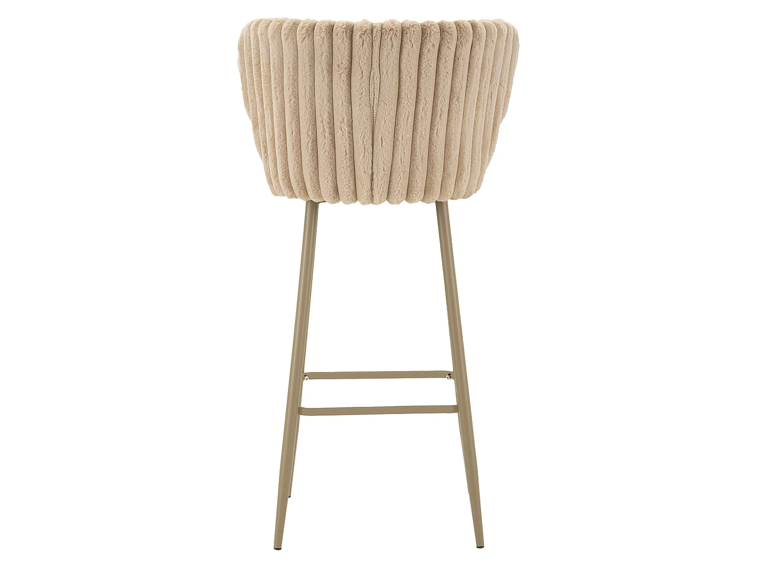 Sgabello Kalpa, Imbottito, 55x58x106h cm Bianco Crema, set da 2 con Schienale, Altezza Seduta 77 cm