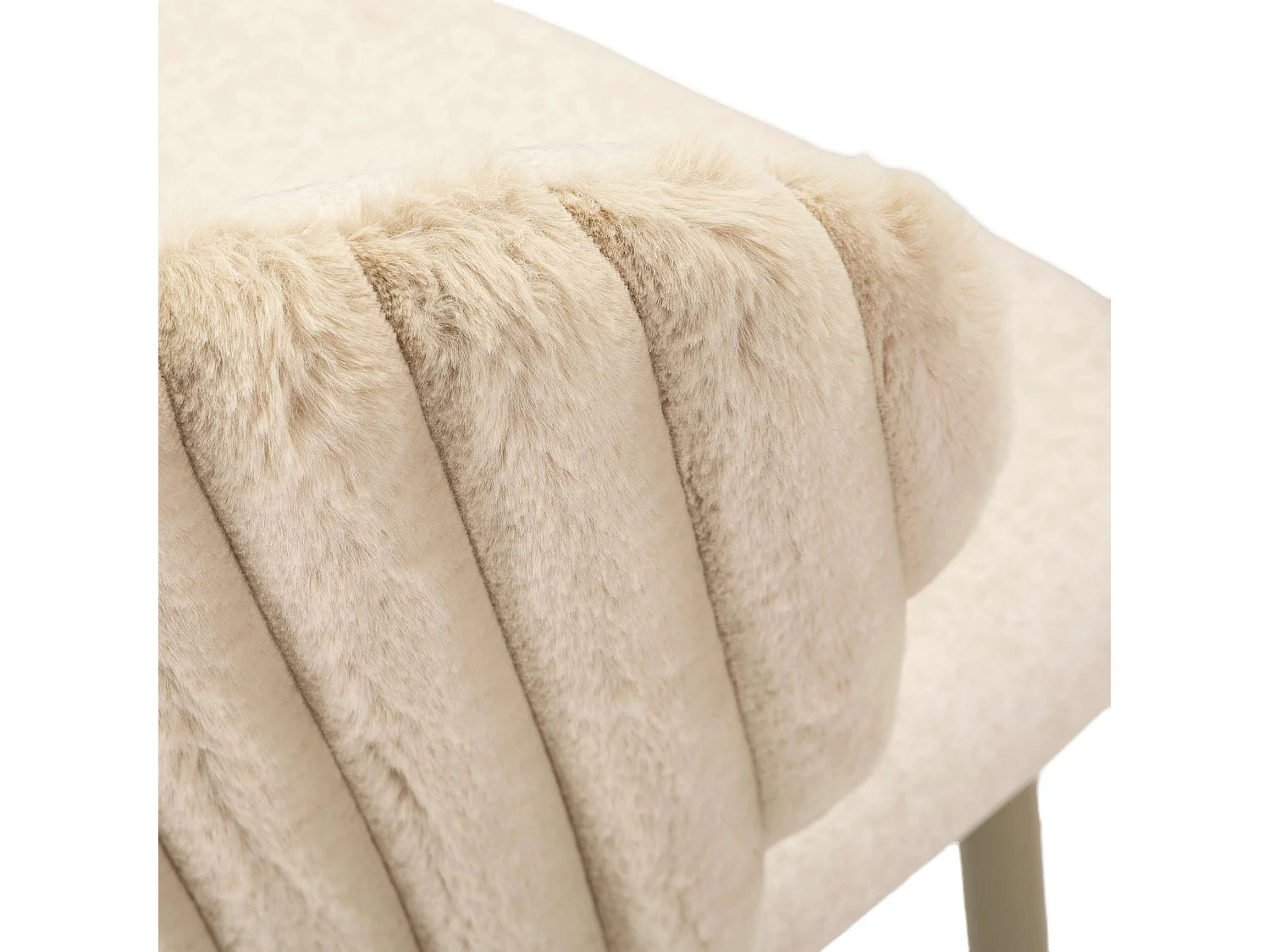 Sgabello Kalpa, Imbottito, 55x58x106h cm Bianco Crema, set da 2 con Schienale, Altezza Seduta 77 cm