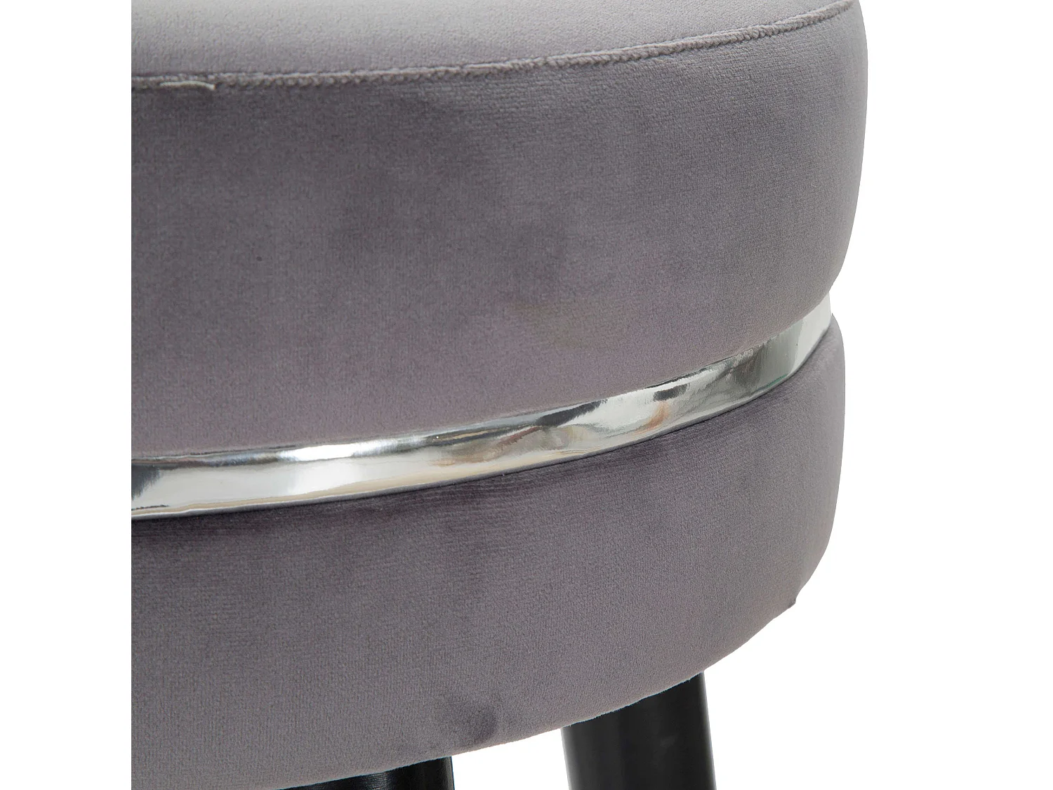 Sgabello Bran, Imbottito, 35x35x74h cm Nero, Rivestimento in Velluto, Materiale Struttura in Legno
