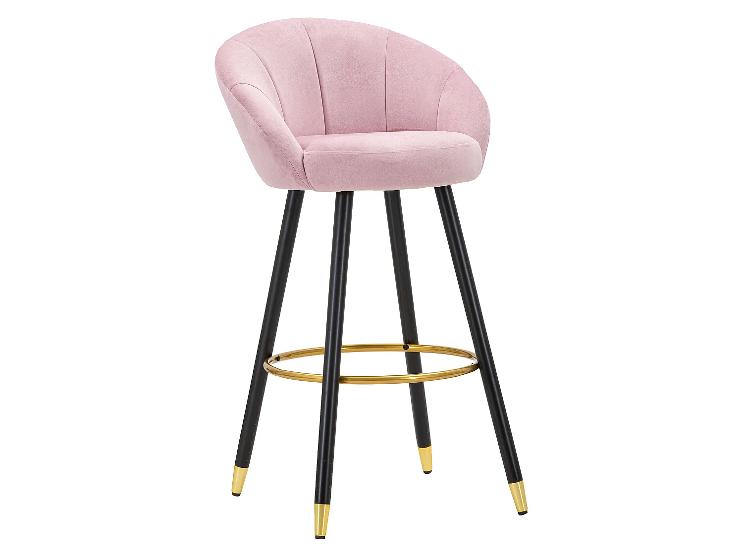 Sgabello Huanca, Imbottiture, 55x56x104h cm Rose, Revêtement Velours, Structure Bois Nobilité