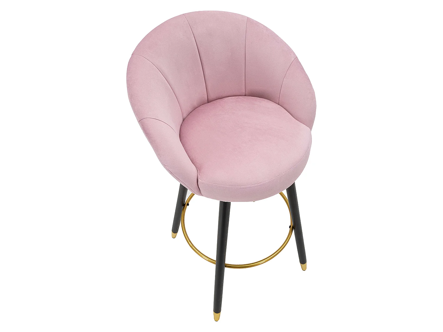 Sgabello Huanca, Imbottiture, 55x56x104h cm Rose, Revêtement Velours, Structure Bois Nobilité