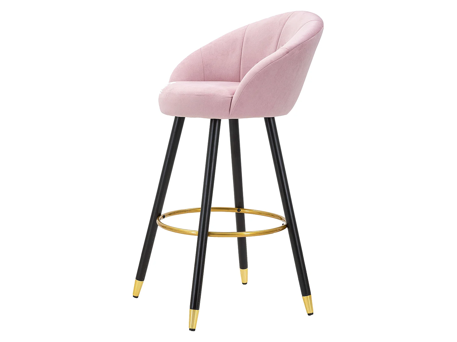 Sgabello Huanca, Imbottiture, 55x56x104h cm Rose, Revêtement Velours, Structure Bois Nobilité