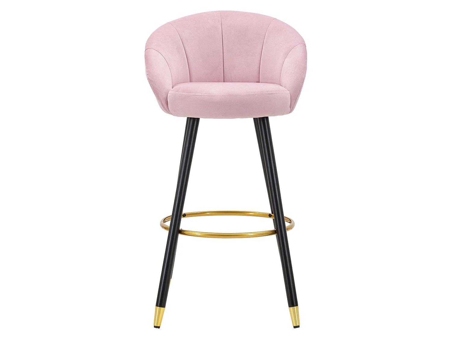 Sgabello Huanca, Imbottiture, 55x56x104h cm Rose, Revêtement Velours, Structure Bois Nobilité