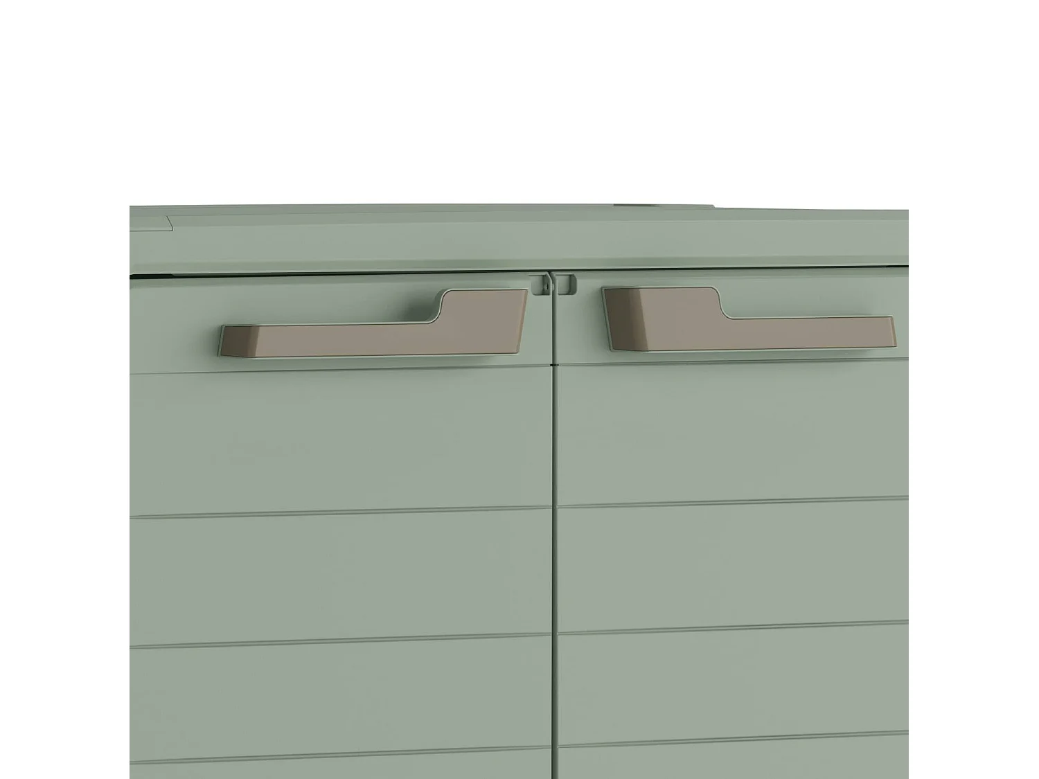 Buiten opbergkast Quesnel, 2 planken, gemaakt in Italië, 80x44x100h cm grijs, tuinkast, 2 deuren, uv-bestendig, waterdicht