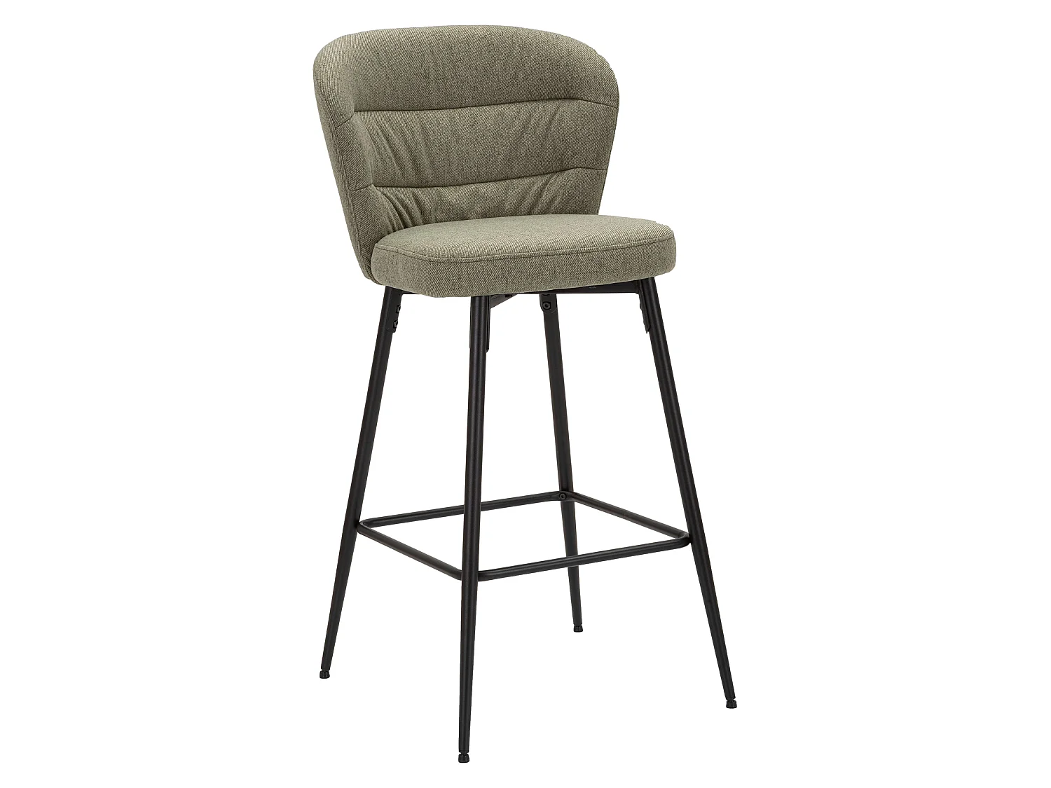 Sgabello Guadal, Imbottito, 52x59x108h cm Verde, Colore Struttura Nero, Materiale Struttura in Legno Nobilitato