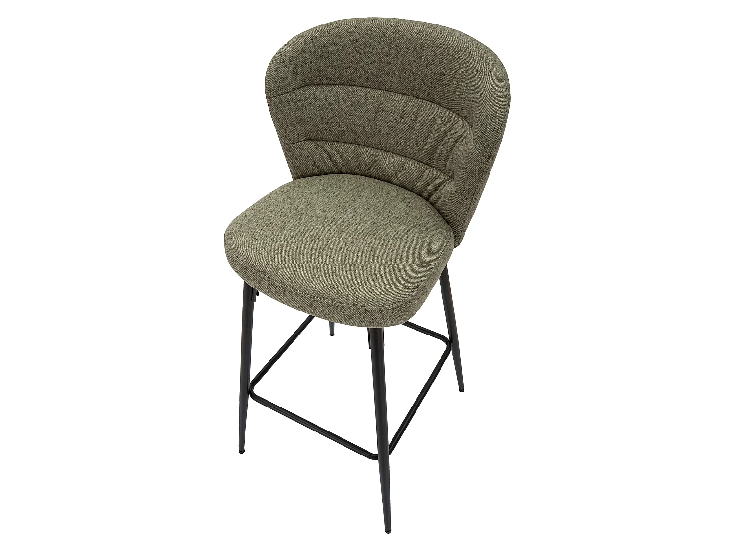 Sgabello Guadal, Imbottito, 52x59x108h cm Verde, Colore Struttura Nero, Materiale Struttura in Legno Nobilitato