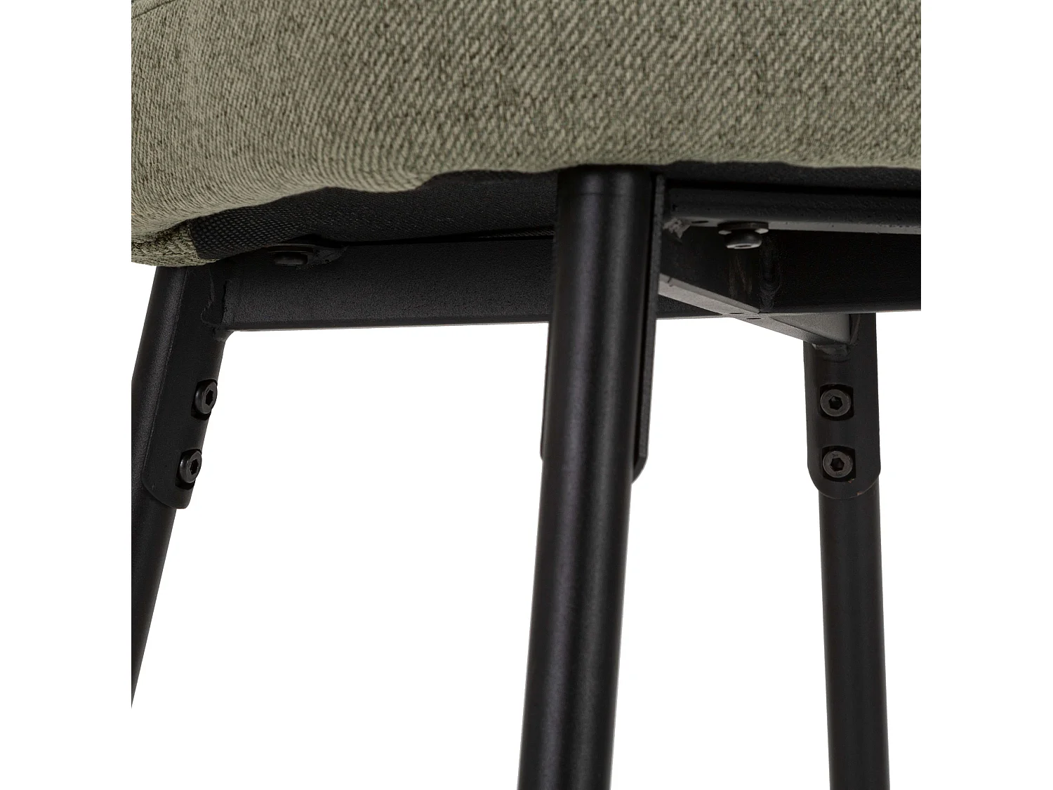 Sgabello Guadal, Imbottito, 52x59x108h cm Verde, Colore Struttura Nero, Materiale Struttura in Legno Nobilitato